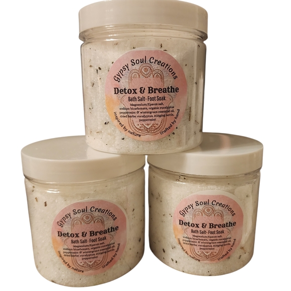🌿 Detox & Breathe Bath Salt/ Foot Soak 🌿 Hand Crafted - Picture 2 of 2